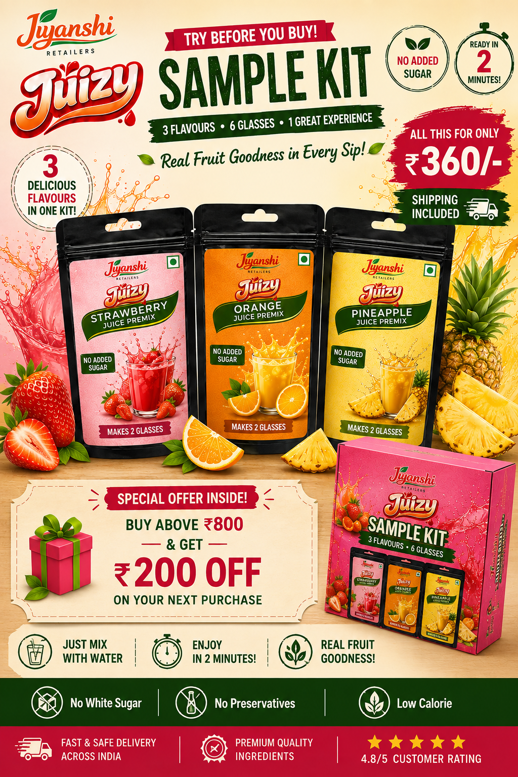 🍹 Juizy Sample Kit – Try Before You Buy!
