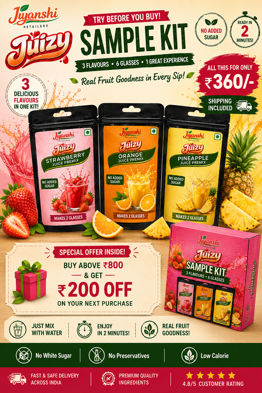 🍹 Try the Premium No added Sugar Juizy Sample Kit